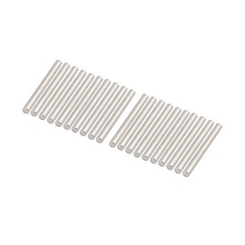Sourcing Map 20pc Round Shaft Rod Axles 304 Stainless Steel 3 mm x 30 mm for RC Toy Car