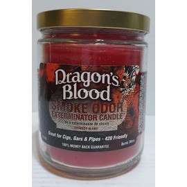 Smoke Odor Exterminator 13oz Jar Candle, Dragons Blood Two Pack.
