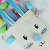 ATFUNSHOP 2 Pcs Easter Canvas Tote Bag for Kids Reusable