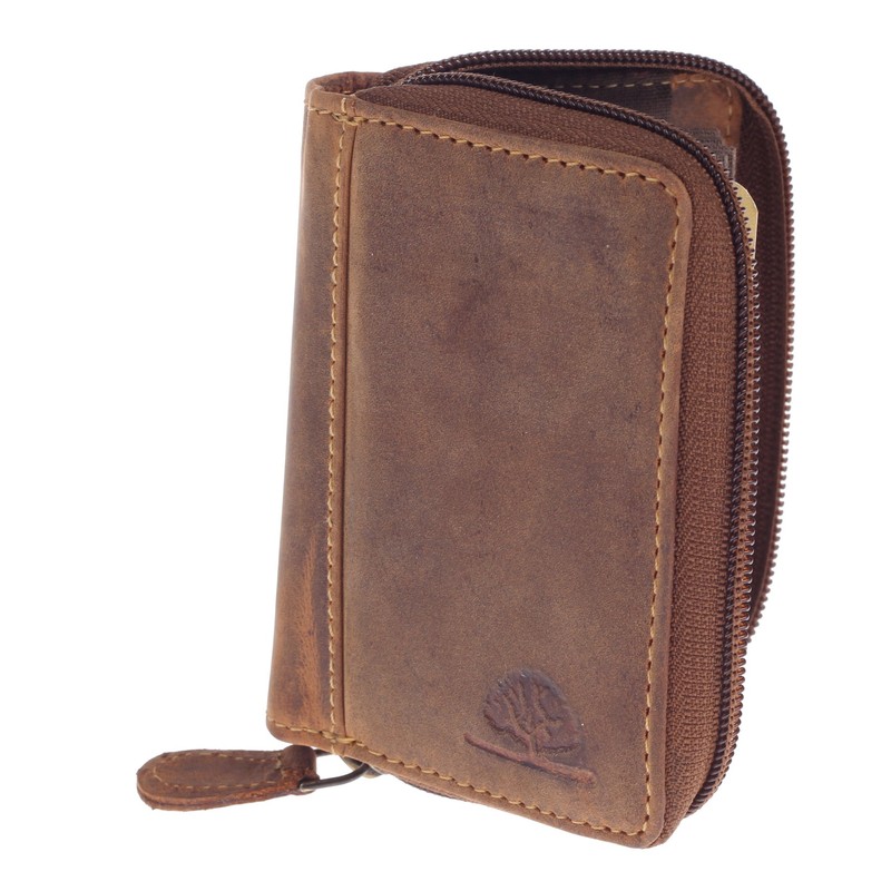 Greenburry Vintage RFID Card Holder Brown 10 x 2 x