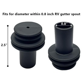 Rain Gutter Spouts Protector Cover for RV, Van, Travel Trailer Roof Rail Gutter Drain Protect Accessories, 4 Pcs