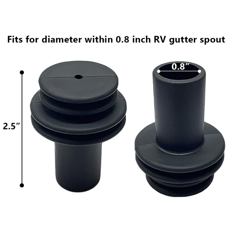 Rain Gutter Spouts Protector Cover for RV, Van, Travel Trailer