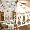 LAJUP Fashion Rabbit Carrots Easter Table Runner, Seasonal Spring, Washable