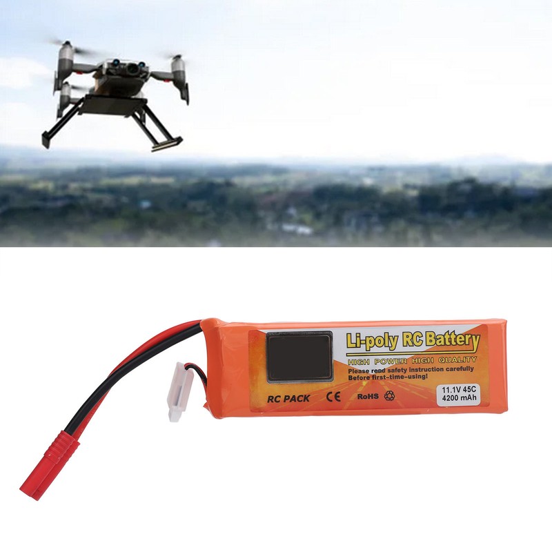 11.1V 4200mAh Lithium Battery RC 45C LiPo Battery with Banana