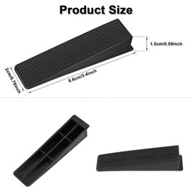 45Pcs Fence Panel Wedges Stop Fence Panels Rattling Black Plastic Wedges Fence Wedges Tile Wedges for Laying Ceramic,Rattling Fences