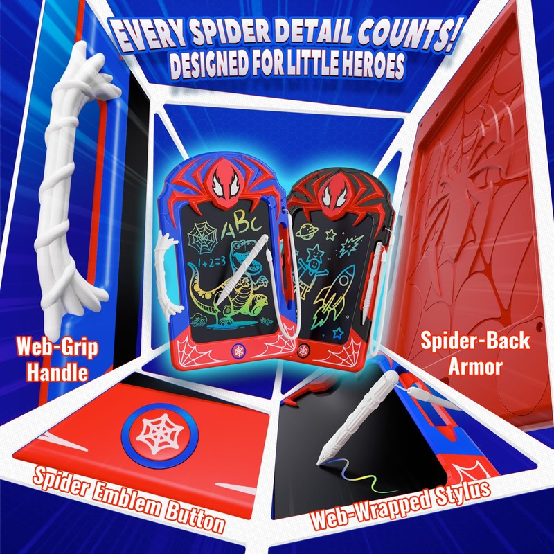 LCD Writing Tablet 2 Pack–Red & Blue Hero Styles with