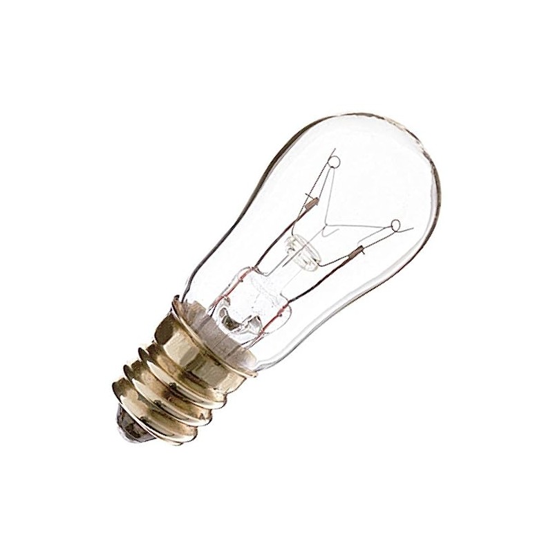 Satco 04569-6S6/E12/12V/CLEAR S4569 Candelabra Screw Base Scoreboard Sign Light Bulb