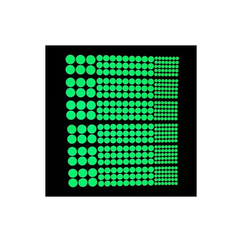 1 Sheet Glow in The Dark Wall Stickers, 408Pcs Removable