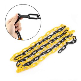 Plastic Barrier Chain Parking Barrier Road Plastic Chain Hazard Chain Link Black Red White Yellow 5m/8m/10m (6mm x 10m, Black and Yellow)
