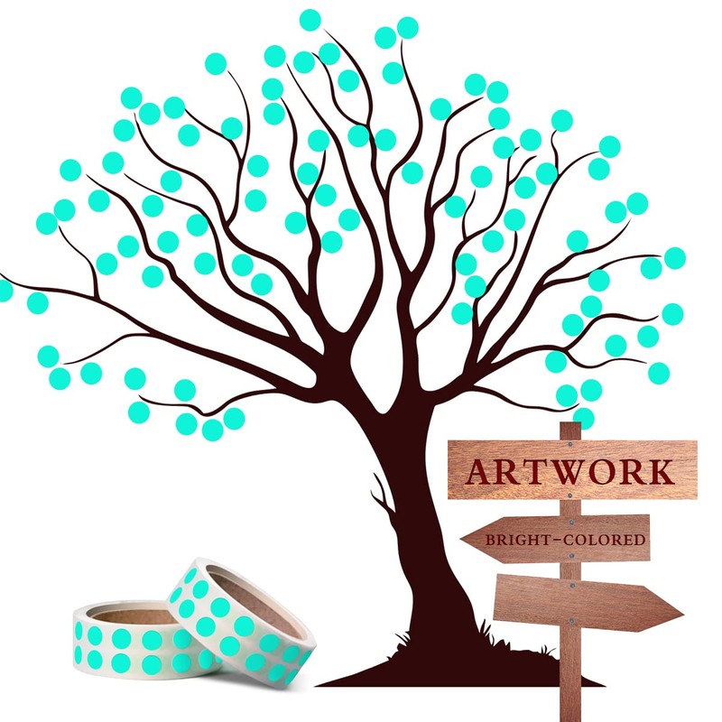 PARLAIM 0.25 Inch Color-Code Dot Stickers,1000 Stickers Roll Coding Label