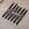 Fuqimanman2020 Bohemia Leather Bracelets for Women Multilayer Turquoise Bracelets with