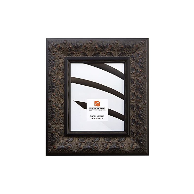 Craig Frames Borromini, 16x20 Picture Frame, Black Walnut