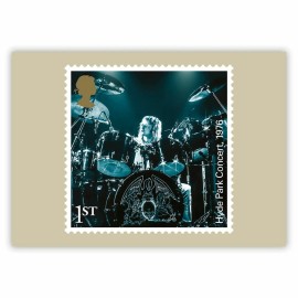 QUEEN, HYDE PARK CONCERT, 1976, ORIGINAL ROYAL MAIL POSTCARD, YEAR 2020.