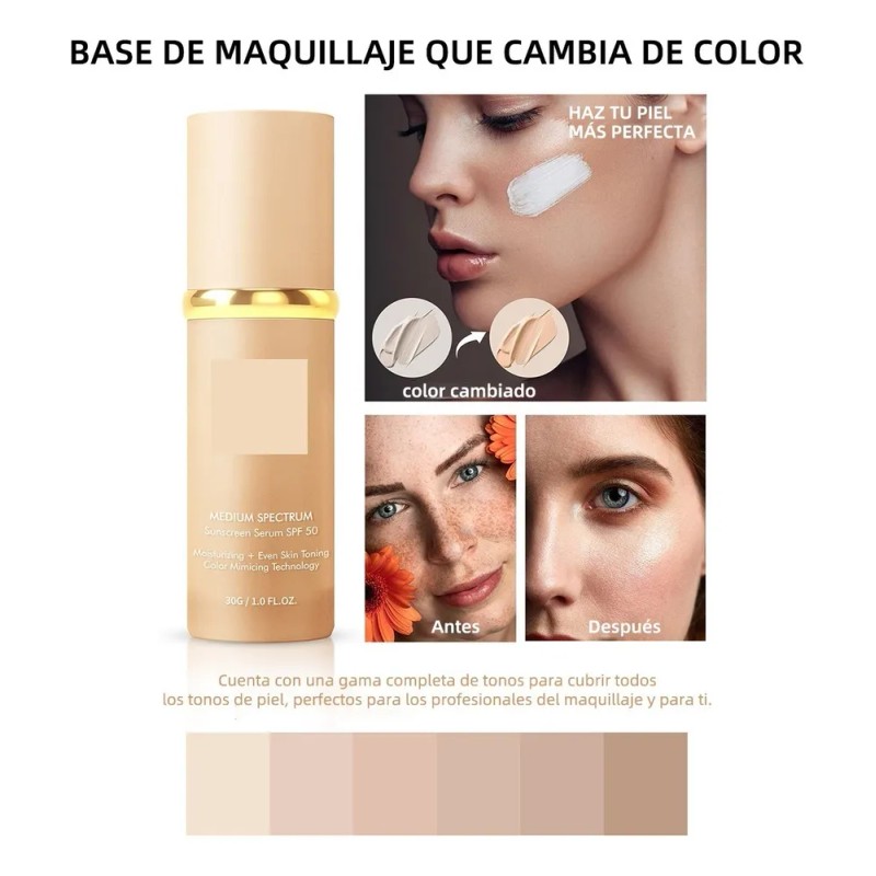 Da En 1 Base Hidratante Y Protectora Solar 2pcs