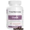Real Mushrooms Real Mushrooms Chaga Capsules - Organic Mushroom Supplement with Extract Fungal Polysaccharides Immunomodulating Properties Non-GMO, 120