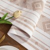 Tosleo Boho Table Runner Khaki Stripe Table Runner for Modern