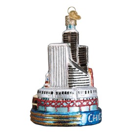 Old World Christmas Glass Blown Ornament Chicago (20091)