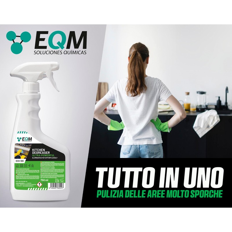 EQM - ECO-100 - Sgrassatore Concentrato per Cucina - 750