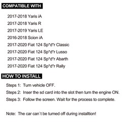 Navigation GPS Map SD Card Compatible with 2016-2017 Scion iA, 2017-2018 Yaris iA, 2017-2018 Yaris R, 2017-2019 Yaris LE, 2017-2020 Sp*d*r Classic,Lusso, Abarth Rally,Map Cover USA/CAN/MEX