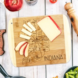 Totally Bamboo A Slice of Life Indiana Bamboo Serving and Cutting Board