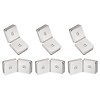 HARFINGTON Stainless Steel 135 Degree Glass Clamp, 6pcs for 8-12mm