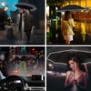 Lejorain Folding Reverse LED Umbrella - Upside Down Reflective Umbrellas