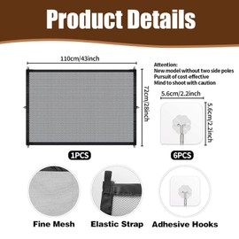 Generisch Foldable Dog Safety Gate, Dog Door Safety Gate, Barrier for Pets, Dogs, Cats, Dog Barriers