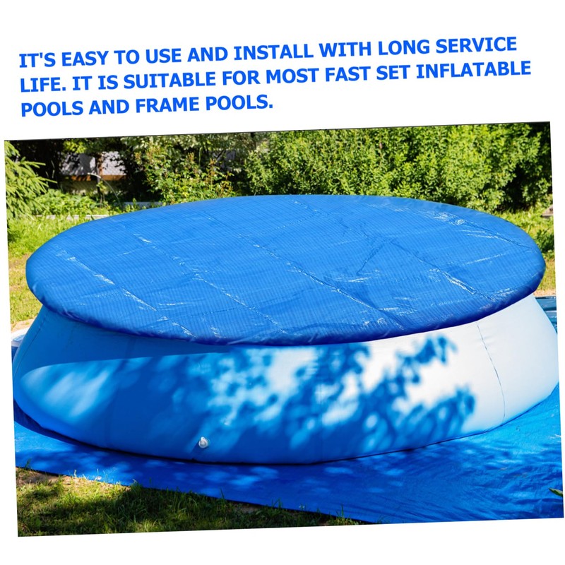 MERRYHAPY 10-foot Diameter Round Pool Cover Weatherproof Ideal for Inflatable