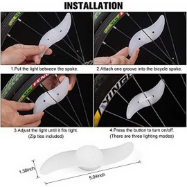 Winceng 6 Pack Bike Spoke Led Lights Bicycle Wheel Light 3 Colors Free Battery LED84RYB