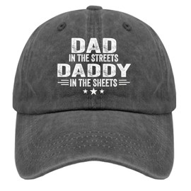 Paunook Dad in The Streets Daddy in The Sheets Hat Womens Cap Pigment Black Womens Trucker Hat Gifts for Boyfriends Sun Cap