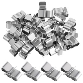 Tyqour Pack of 30 Solar Cable Clips, Solar Panel Cable Clips, Stainless Steel Photovoltaic Cable Clips, Cable Clips, 22.5 mm Pendant Wire Clips, Stainless Steel Solar Module Fixation Clips for Laptop