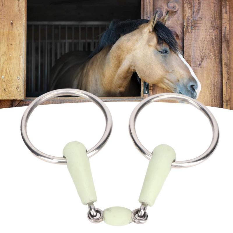 Ezweiji Horse Mouth Bit Apple Flavour Professional Stainless Steel Snaffle