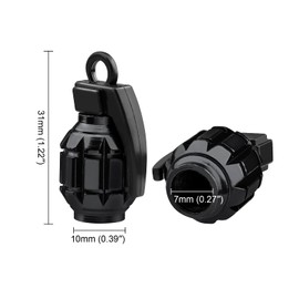 Dannisly Aluminum Valve Stem Caps, 4 Pack Car Wheel Tire Valve Caps, Universal Fit Cars Suvs,Trucks, Motorcycles (Black)