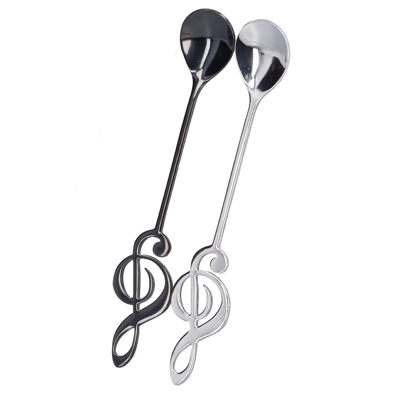 304 Stainless Steel Spoon Innovative Musical Notes Stirring Spoon for