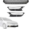 SecosAutoparts Front Bumper Lower Grille and Foglight Grill Cover Fit