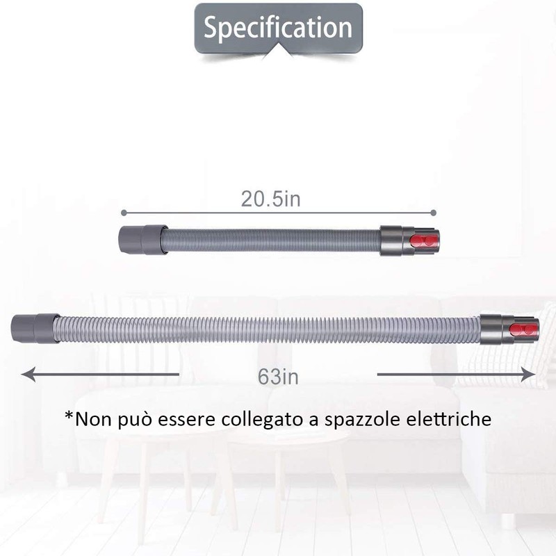 Queta Expandable Flexible Hose for Dyson V7 V8 V10 SV10