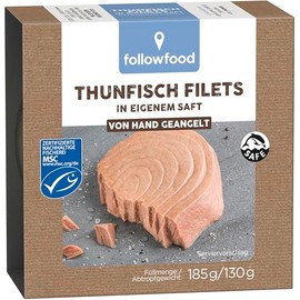 followfood MSC Tuna Fillets Natural, 185 g