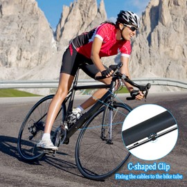 40 Pieces Bicycle C-Clip Brake Cable Clip 360 Rotation Bicycle Gear Cable Buckle Bicycle Cable Holder Cable Tie Rope Buckles for Bicycle Brake Cable Shift Cable Rope S/C Shape