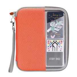 120 Pocket Card Storage Binder – Portable Zippered Organizer with Protective Sleeves for 2.3'' x 3.4'' Trading Cards, Game Cards, Sports Cards & More – Orange