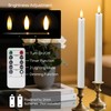 SEHNSY White Flameless Taper Candles with Remote and Timer, 10.1"