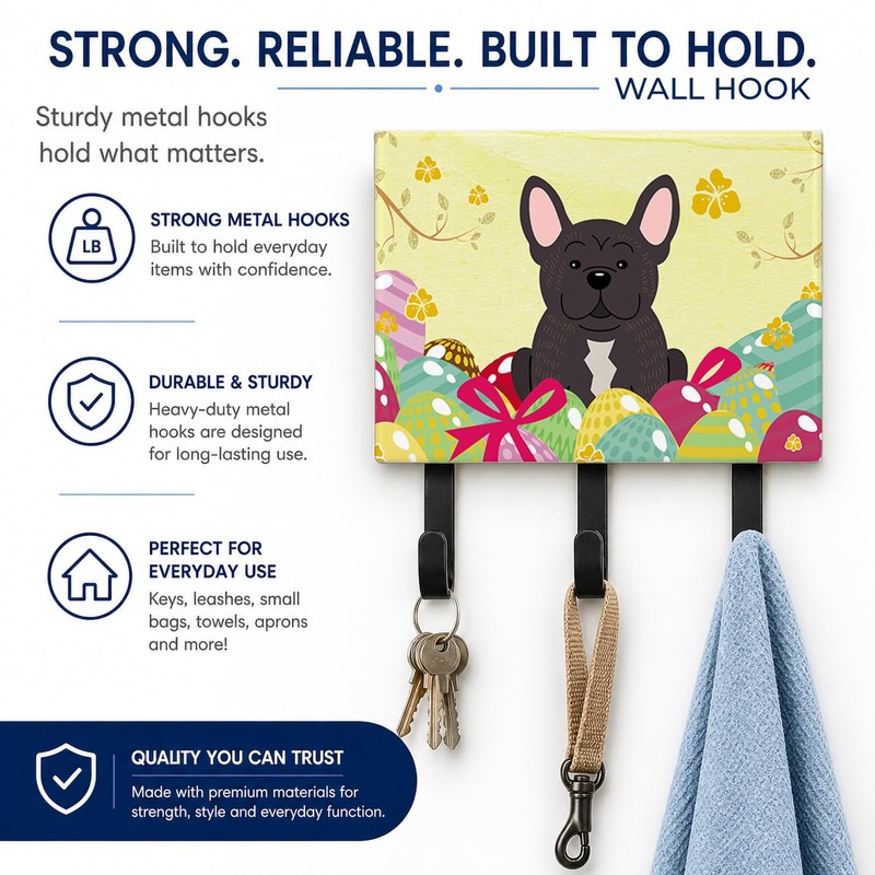 Caroline's Treasures BB6009TH68 Easter Eggs French Bulldog Brindle Leash or