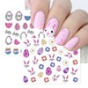 IDDFEVE Easter Nail Art Stickers - Glitter Bunny Eggs Flowers
