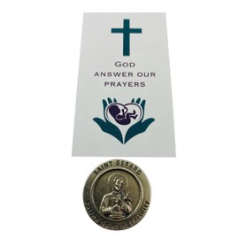 Westmon Works St Gerard Token and Prayer to Become Pregnant Holy Card Fertility Set