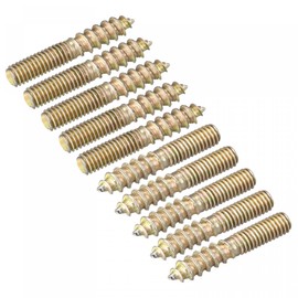 uxcell M4x25mm Hanger Bolts, 12pcs Double Ended Thread Dowel Screws for Wood Furniture