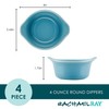 Rachael Ray Solid Glaze Ceramics Round Ramekins/Dipping Cup Set, 4