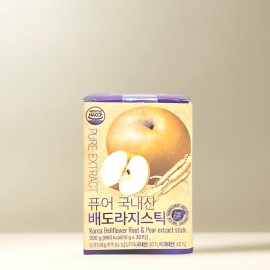 퓨어 1 box of Pure Domestic Baedorajicheong Concentrated Sticks (30 packets) / 퓨어 국내산 배도라지청 농축 스틱 30포 1박스