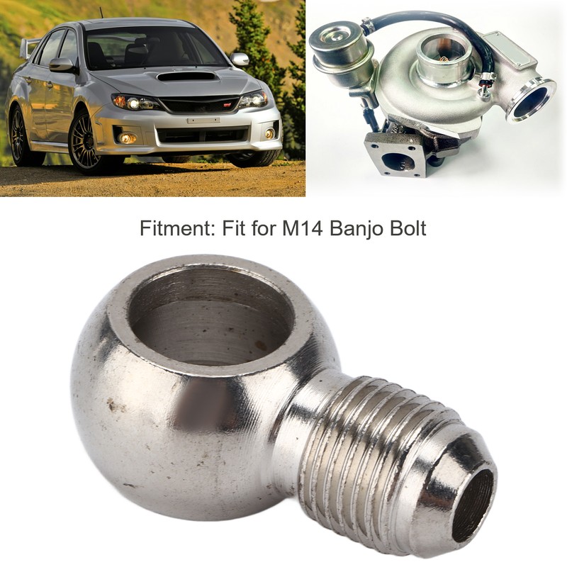 Turbo Banjo Adapter 6AN to M14 304 Stainless Steel Fitting