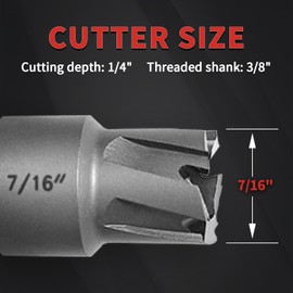 Spot Weld Cutter Kit 4-Pack, Cutting Diameter 7/16", S&F STEAD & FAST High Speed Steel Spot Weld Drill Bit, Annular Cutter for Hand Drill, 3/8" Threaded Shank, 1/4" Depth of Cut