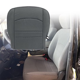 Priprilod Gray Cloth Driver Side Bottom Replacement Seat Cover Compatible with Dodge Ram 2500 3500 4500 5500 2013 2014 2015 2016 2017 2018