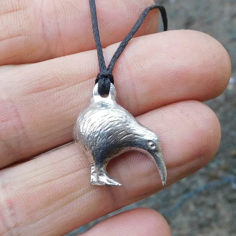 White Cloud Kiwi New Zealand Pendant Hand Cast by William